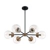 Nuvo Fixture, Chandelier, 6-Light, Incandescent, 60W, 120V, B10, Candelabra, Bulb Count: 6 60/7126